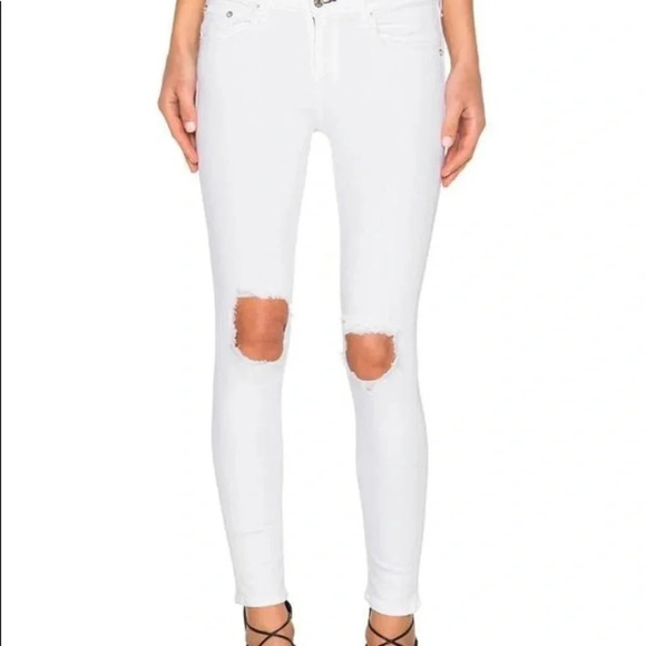 rag & bone classic destroyed capri jeans - Picture 2 of 12